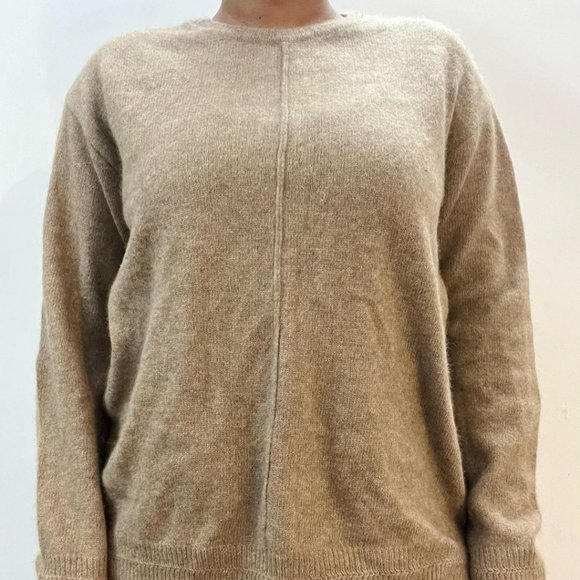 Sweaters - Light Brown Drop Shoulder Pullover